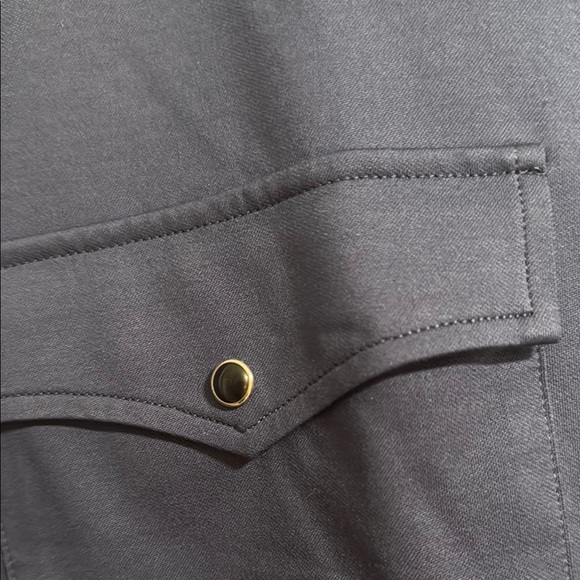 Bugatchi 8-Way Stretch Pearl Snap Shirt Navy XXL - Picture 4 of 11